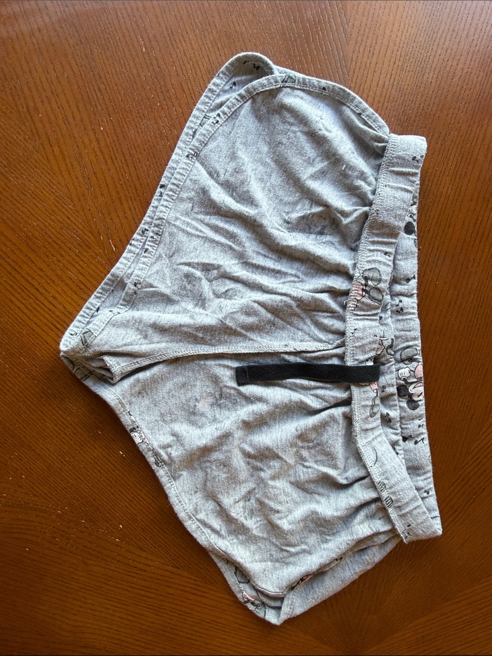 Women’s Gray Mickey Mouse Lounge Short Shorts with Black Drawstring size M - Picture 5 of 6